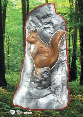 Scheibenauflage Leitold, 2D-Stein mit Eichhörnchen